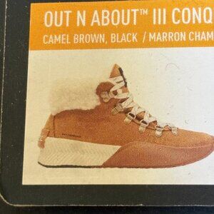 Sorel  Woman Sz 7.5  Cozy   Tawny Buff Suede Wedge Ankle Boots Shoes Camel $159